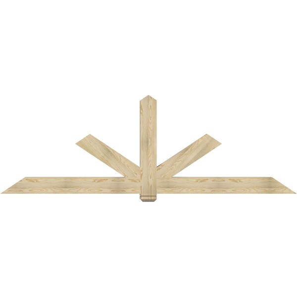 Ekena Millwork Kennewick Rough Sawn Timber Gable Bracket, Douglas Fir, 108"W x 36"H x 4"D x 6"F, 8/12 Pitch GBW108X36X0406KEN00RDF - main